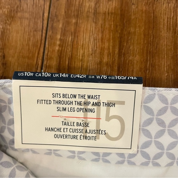 GAP Slim City Women’s Grey White Pattern Ankle‎ Khakis Size 10 Regular NWT - Picture 6 of 10